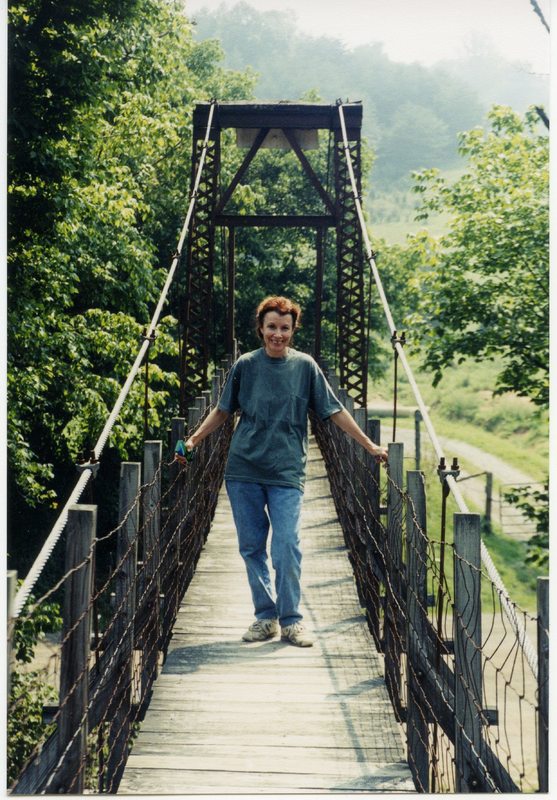 Quinn on the Swinging Bridge